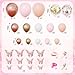 Amandir 135pcs Rose Gold Balloons Girl Baby Shower Decorations Butterfly Stickers Balloon Garland Arch Kit Baby Box with Letter AZBaby for Wedding Bridal Birthday Party Decoration - Image 4