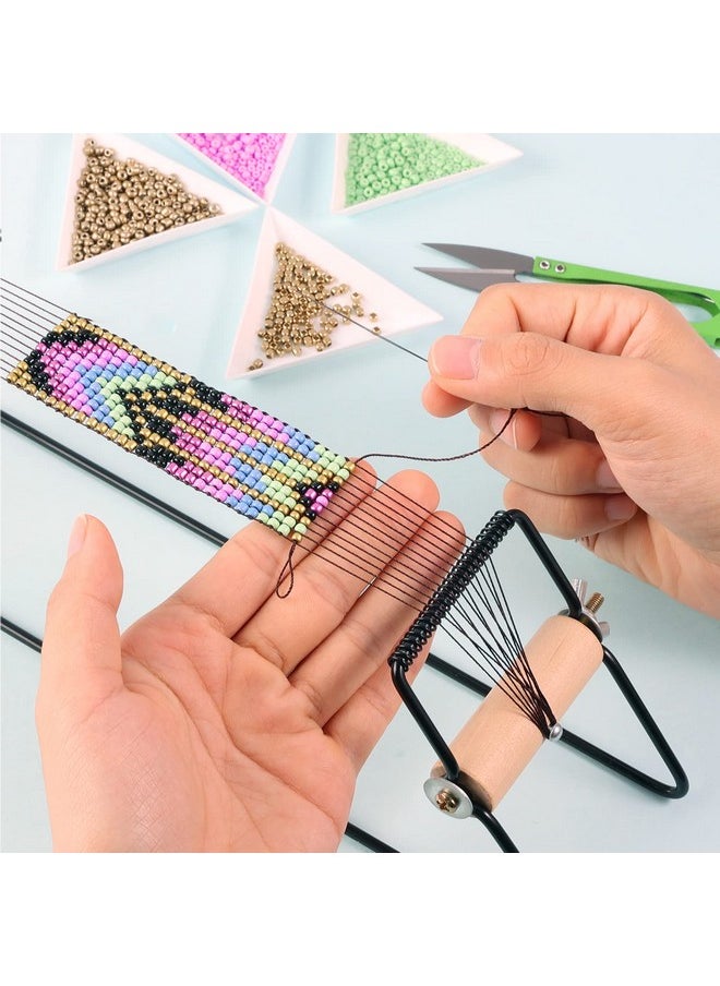 PP OPOUNT - Bead Loom Kit, Beading Supplies With 9700 Pcs Seed Beads, Tray, Scissors Making Accessories, Beading Loom Kits For Adults Jewelry Making Bracelets Belts - Image 1