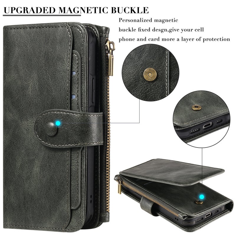 Cross-border Applicable iphone16 Multi-card Wallet Leather Case 15pro Wallet Phone Case 14pro Max Protective Case - Image 1