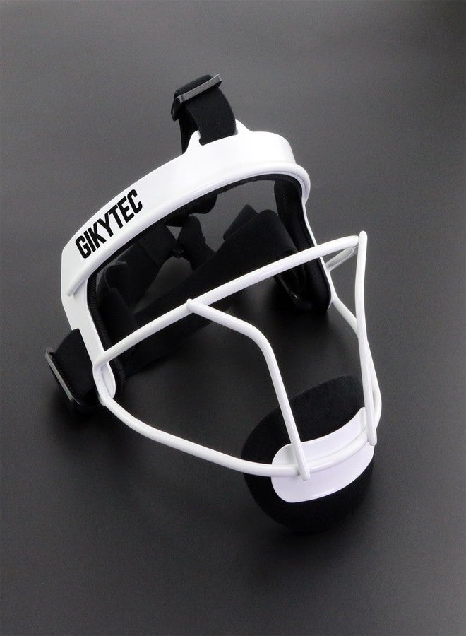 GIKYTEC Softball Facemask Durable and Maximum Protection Protective Softball Infielder's Face Shield (White) - Image 2