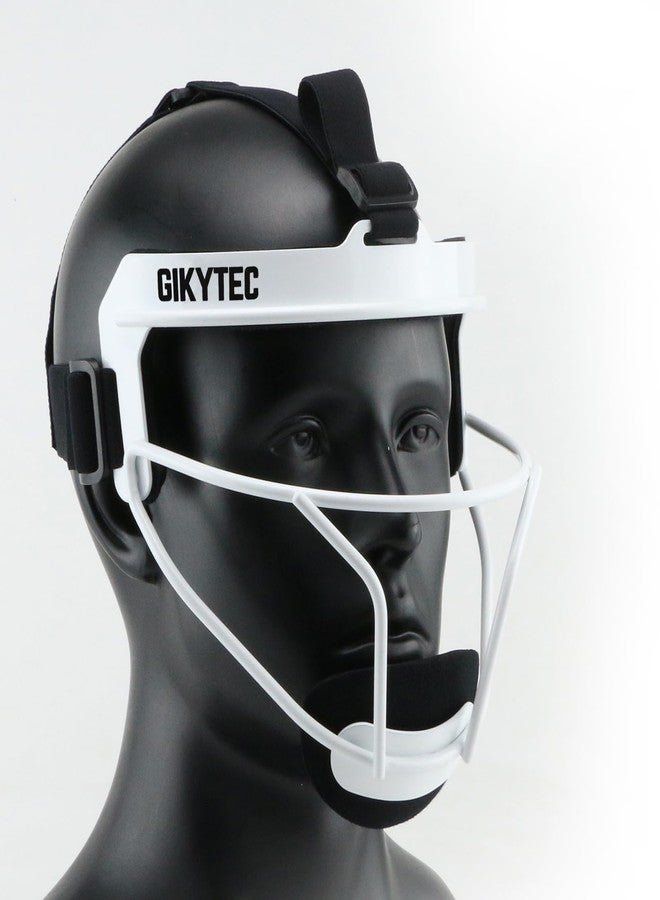 GIKYTEC Softball Facemask Durable and Maximum Protection Protective Softball Infielder's Face Shield (White) - Image 3