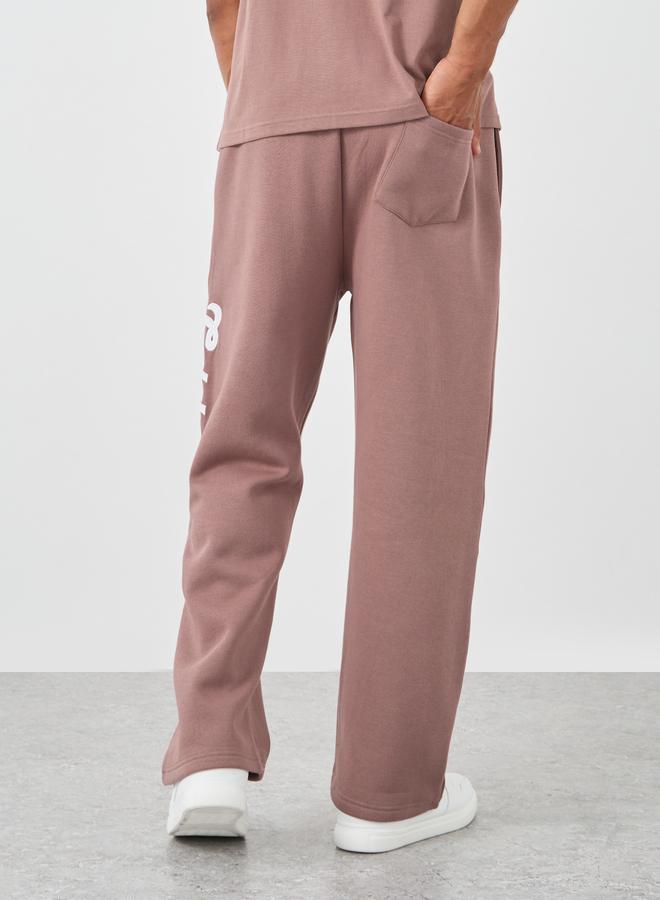 Styli Slogan Applique Detail Twill Oversized Joggers - Image 4