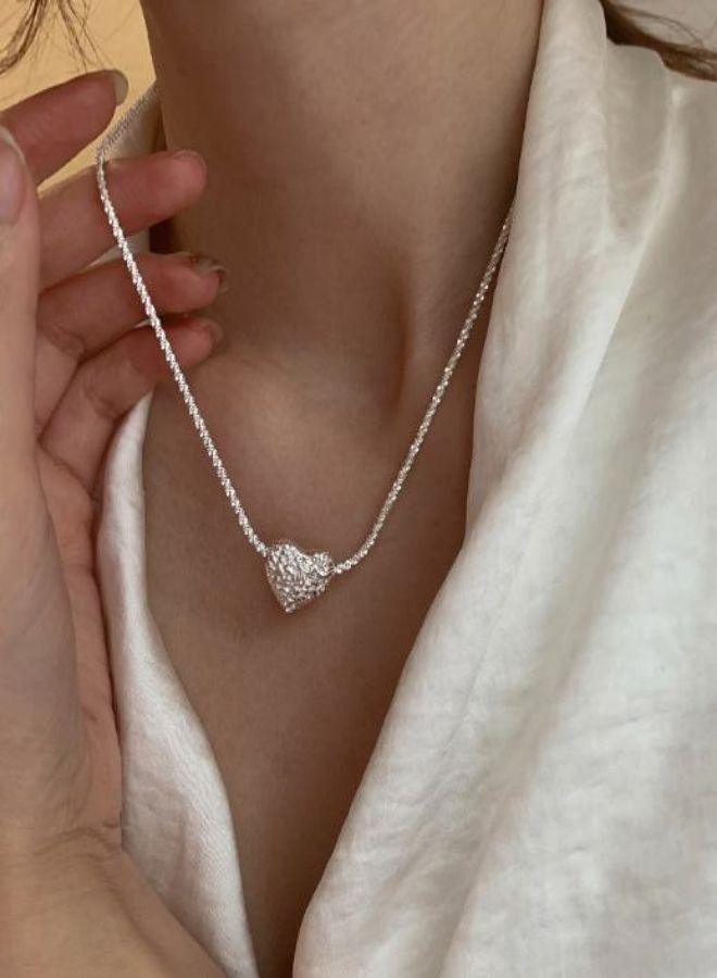 ساتينور مكانة بسيطة تصميم قلادة القلب العاطفي - Image 2