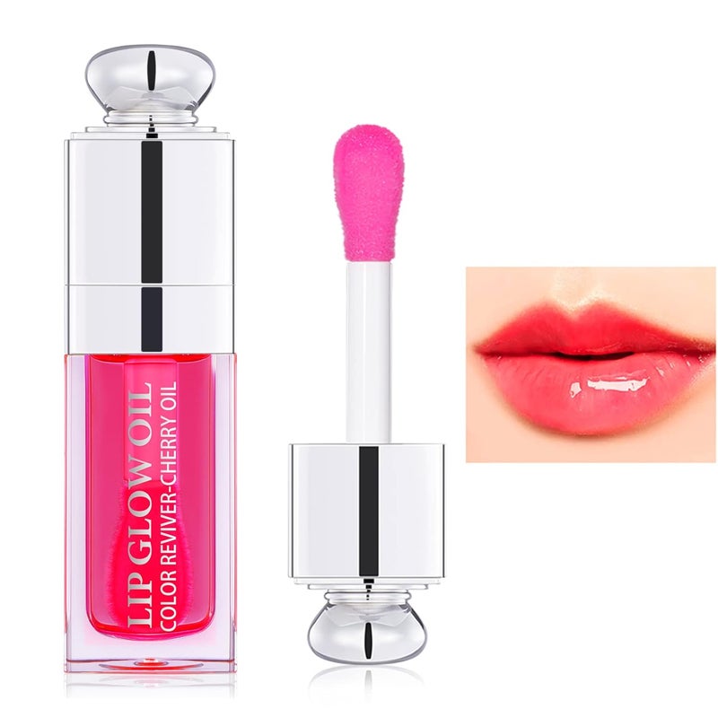 LZYLLS Hydrating Lip Glow Oil Plumping Gloss Tinted Lip Balm Transparent Moisturizing Toot Lip Care Oil Nonsticky Big Brush Head Nourishing Repairing Lip Lines and Prevents Dry Cracked Lips015