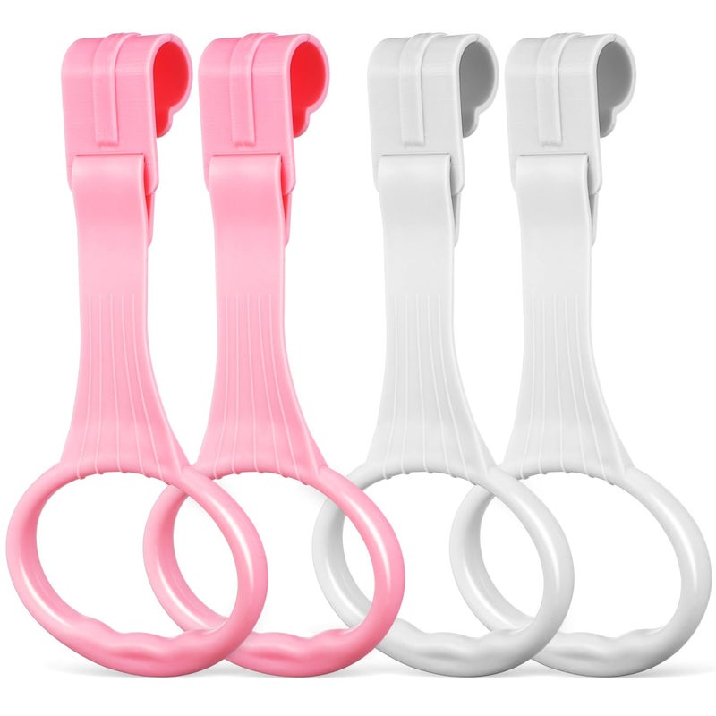 SAFIGLE 4Pcs Baby Playpen Pull up Ringsï¼šPull up Rings for Play Penï¼ŒBaby Walking Exercises Assistant - Playpen & Crib Hanging Loop Accessories for Help Stand up Walking Training Tool Newborn - Image 1