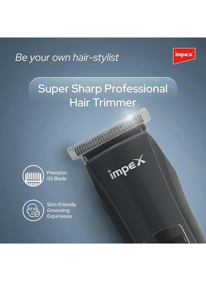 Impex Cordless Hair and Body Trimmer For Men | Battery Powered USB Rechargeable and Cordless Trimmer With 4 Of Set Comb | 60 Minutes Runtime Professional Hair Clipper for Men - Image 3