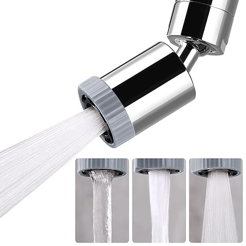 CHIATAOMA Swivel Faucet Aerator 3-Function Faucet Nozzle 360 - Image 2