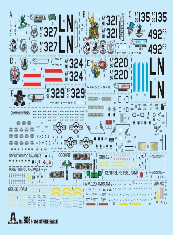Italeri -2803 F-15E Strike Eagle, 1:48 Scale, Model Kit, Plastic Model to Assemble, Model Making, IT2803 - Image 2