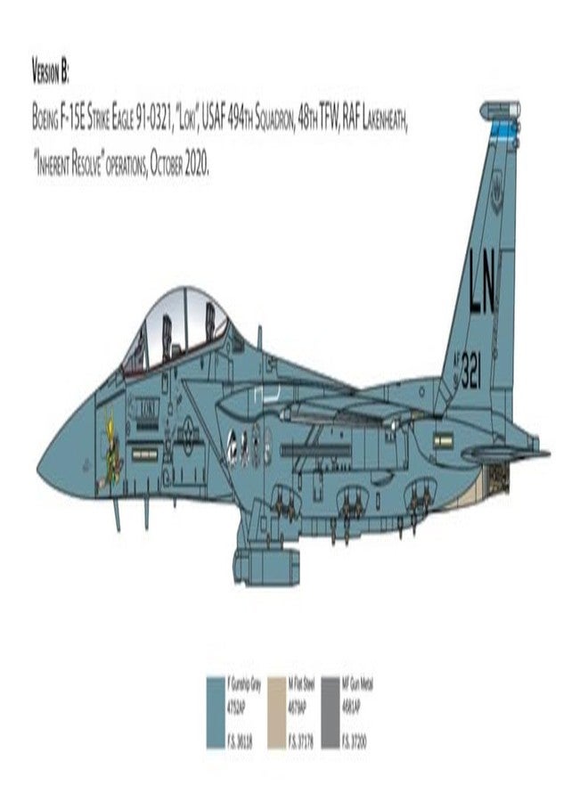 Italeri -2803 F-15E Strike Eagle, 1:48 Scale, Model Kit, Plastic Model to Assemble, Model Making, IT2803 - Image 5