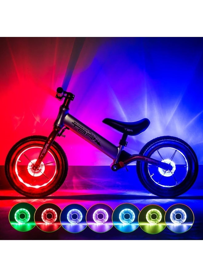 Cycling Hub Lights, Bicycle Wheel Lights, USB Rechargeable LED Bicycle Wheel Hub Lights with 7 Colors & 18 Modes, Smart Vibration Sensor, Waterproof Cycling Wheel Lights for Kids Balance Bikes & Adult Mountain Bikes - Image 3