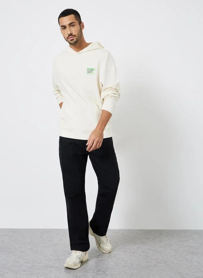 Styli Men Cream Padel Club Graphic Terry Hoodie