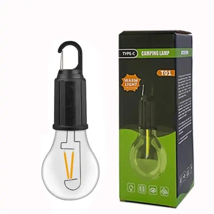 EOS- BUILDING TRUST Rechargeable Camping Hanging Bulb with 3 Modes Tent Lamp Decorative Tent Lamp for Camping, Hiking, Backpacking, Emergency Outage - Image 1