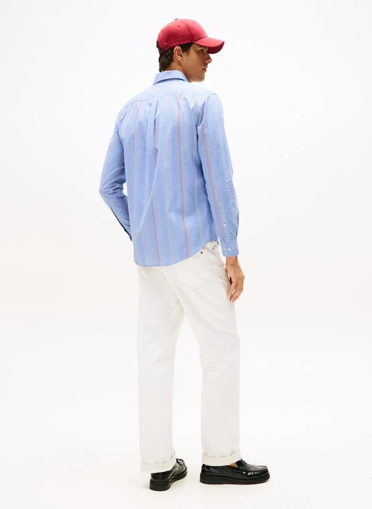 تومي هيلفيغر قميص طويل بأكمام مخططة