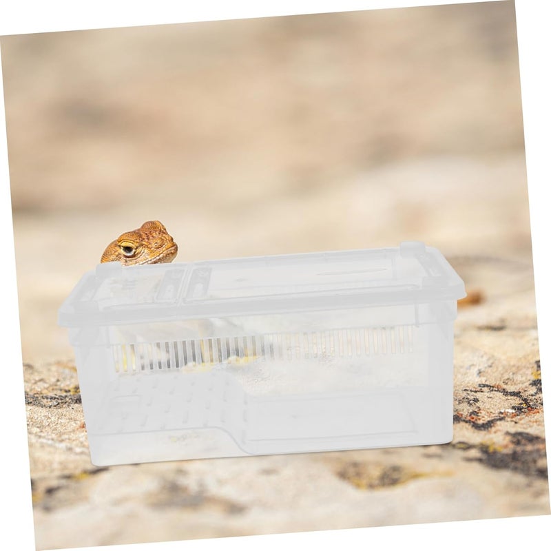LIFKOME Portable Plastic Reptile Terrarium with Breathable Holes Versatile Snake Feeding Box Turtle Breeding Container for Bearded Spider Care Home and Educational Settings - Image 5