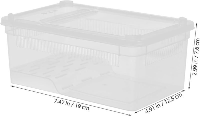 LIFKOME Portable Plastic Reptile Terrarium with Breathable Holes Versatile Snake Feeding Box Turtle Breeding Container for Bearded Spider Care Home and Educational Settings - Image 2