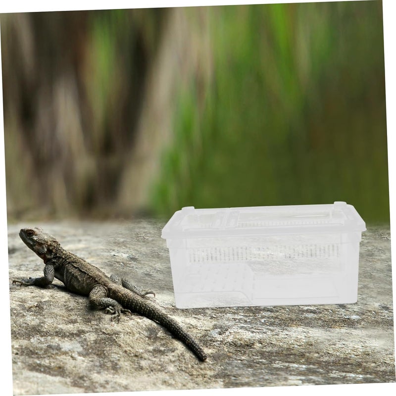 LIFKOME Portable Plastic Reptile Terrarium with Breathable Holes Versatile Snake Feeding Box Turtle Breeding Container for Bearded Spider Care Home and Educational Settings - Image 4
