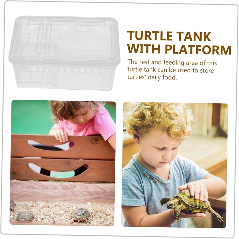 LIFKOME Portable Plastic Reptile Terrarium with Breathable Holes Versatile Snake Feeding Box Turtle Breeding Container for Bearded Spider Care Home and Educational Settings - Image 3