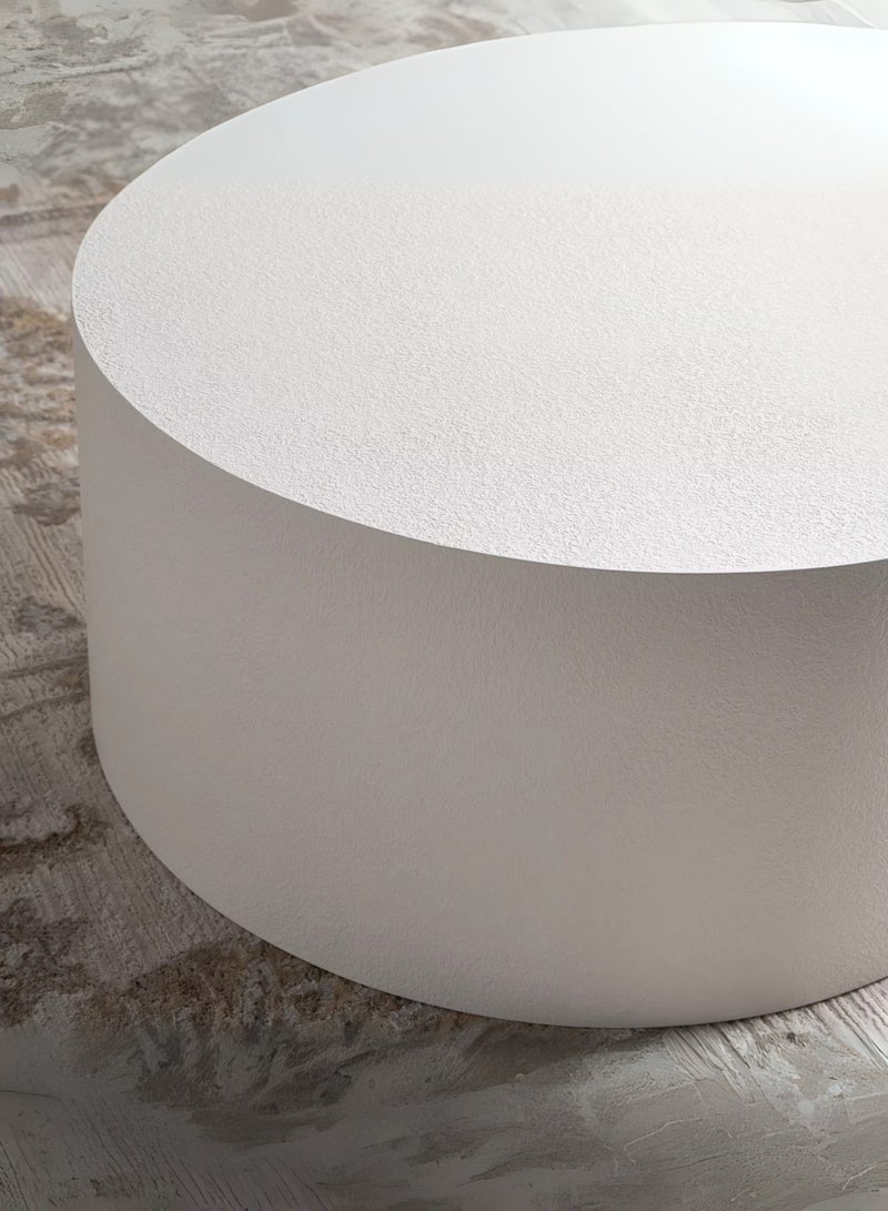 Karnak 2-Piece Round White Coffee Table Set – Modern Minimalist Luxury Center Tables for Living Room, Balcony & Garden UAE - Image 2