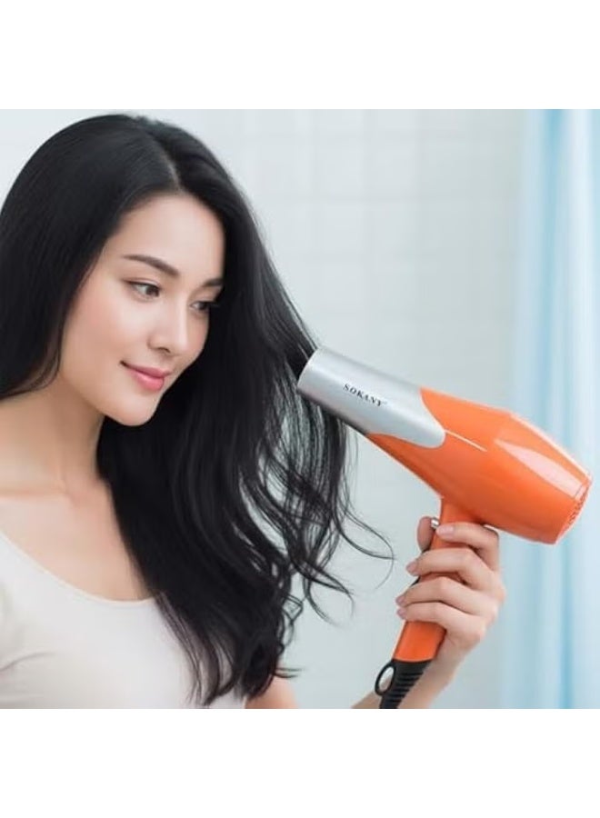 sokany SK-14007 Professional 2000W Hair Dryer SK-14007, Fast Drying Blow Dryer with 2 Speed & 2 Heat Settings, Ergonomic Hang Loop, Sleek Lightweight Design, Home & Salon Use - Image 3
