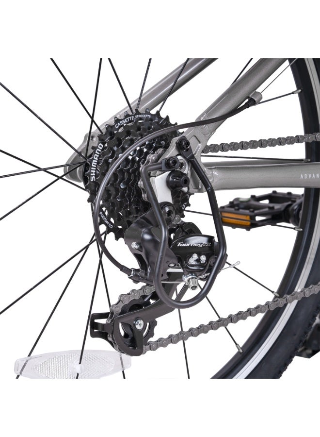 سبارتان دراجة سبارتان هايبرلايت 20 بوصة من الألمنيوم – إطار ألمنيوم 6061 فائق الخفة، نظام تروس شيمانو 7 سرعات، هندسة جيوتيك جونيور، فرامل جنوط تيكترو، إطارات 20×1.75، دراجة أطفال خفيفة الوزن | SP-3325-WHTGO-20 - Image 5