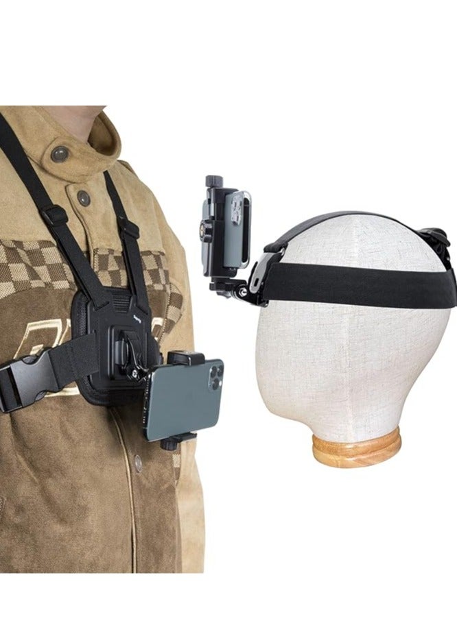 Mobile Phone Chest Mount Harness Strap Holder,Cell Phone Clip Action Camera for POV/VLOG - Image 1