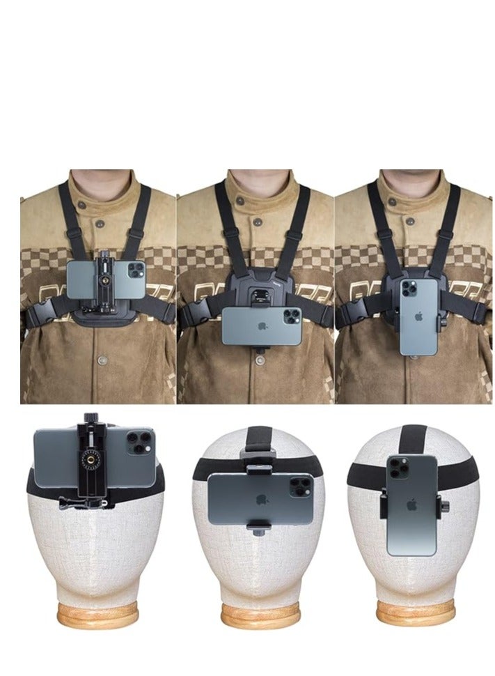 Mobile Phone Chest Mount Harness Strap Holder,Cell Phone Clip Action Camera for POV/VLOG - Image 2