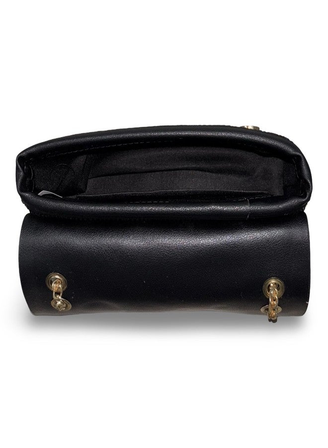 GLOSSY Women/Girl's Beaded Evening Clutch Bag with Gold Chain Strap - Image 4