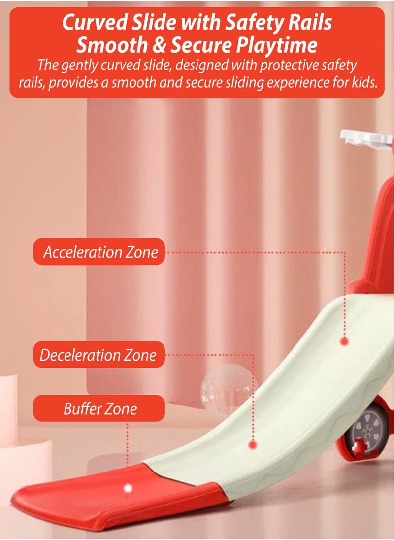 DBLEW - 3 in 1 Kids Slide and Swing Playset with Basketball Hoop Height Adjustable Swing with Backrest and Footrest, Detachable Smooth Curved Slide with Safety Rails, Non-Slip Pedal Stairs, Indoor & Outdoor Playground for Toddlers & Children Playing Toy Baby Hanging Chair Kindergarten Baby Large Playground For Fun and Enjoyment - Image 1