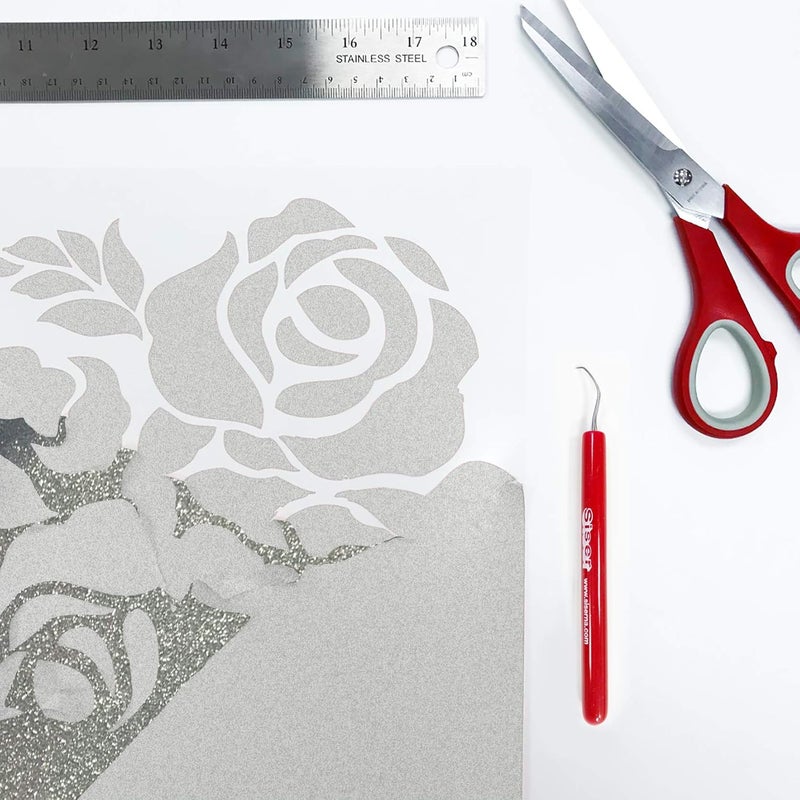 SISER سير جلتر HTV 118x10 قدم رول فينيل نقل حراري فضي - Image 4