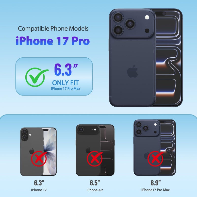 XcaseBar compatible with iPhone 17 Pro 6.3" Wallet case with Zipper Credit Card Holderã€RFID Blockingã€‘,Flip Folio Book PU Leather Phone case Shockproof Cover Women Men for Apple 17 Pro case Red - Image 2