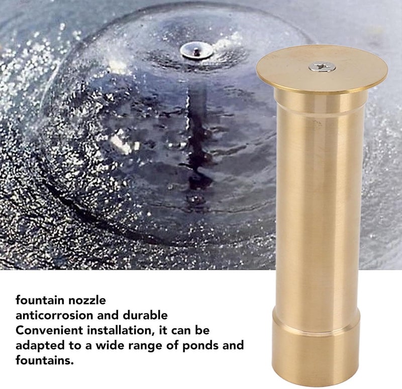 Adjustable Mushroom Fountain Nozzle, Brass Garden Pond Sprinkler, 15.3CM G1.5in - Dynamic Landscape Effects, 360 Degree Spray Angle, Ideal for Parks and Amusement (G1in) - Image 2