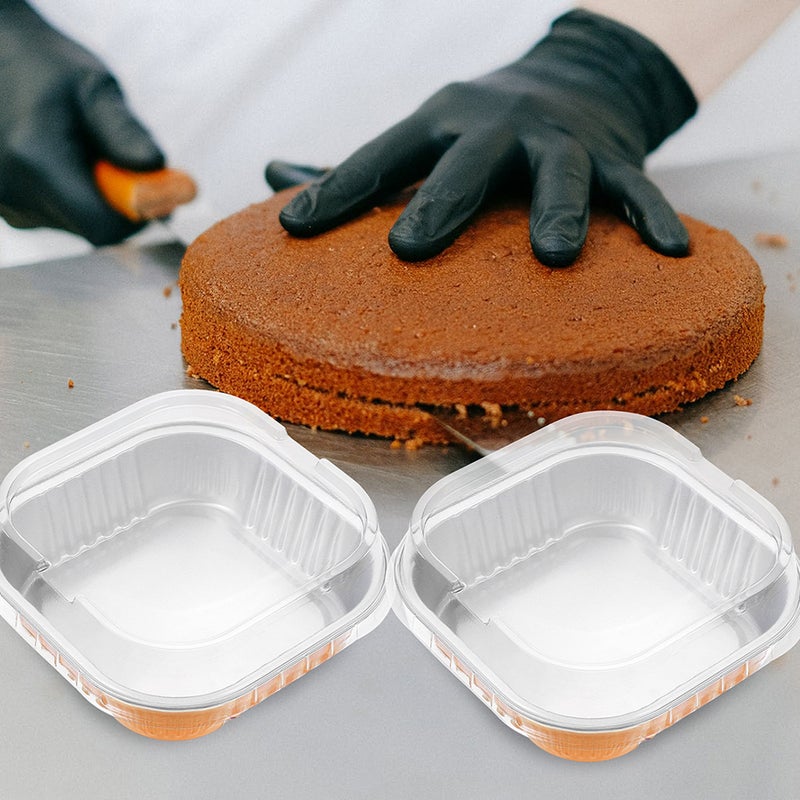 20 Pcs Aluminum Foils Food Containers Compact Food Boxes Camping Cake Containers - Image 4