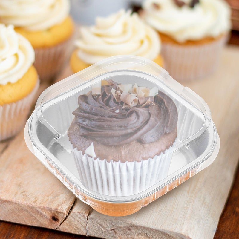 20 Pcs Aluminum Foils Food Containers Compact Food Boxes Camping Cake Containers - Image 5