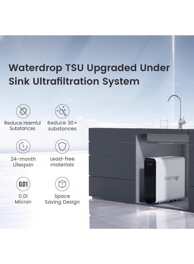 Waterdrop Waterdrop TSU 0.01m Ultra-Filtration Under Sink Water Filter System, 3-Stage High Capacity, USA Tech, Smart Panel, No Waste Water, 2 Years Lifetime  - Image 2