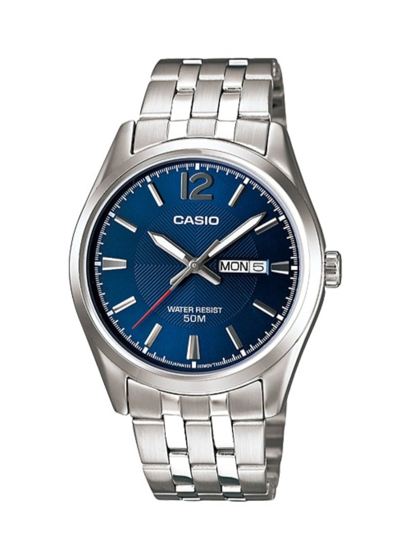 CASIO Men Metal Analog Wrist Watch MTP1335D-2AV - 38 mm - Silver - Image 1