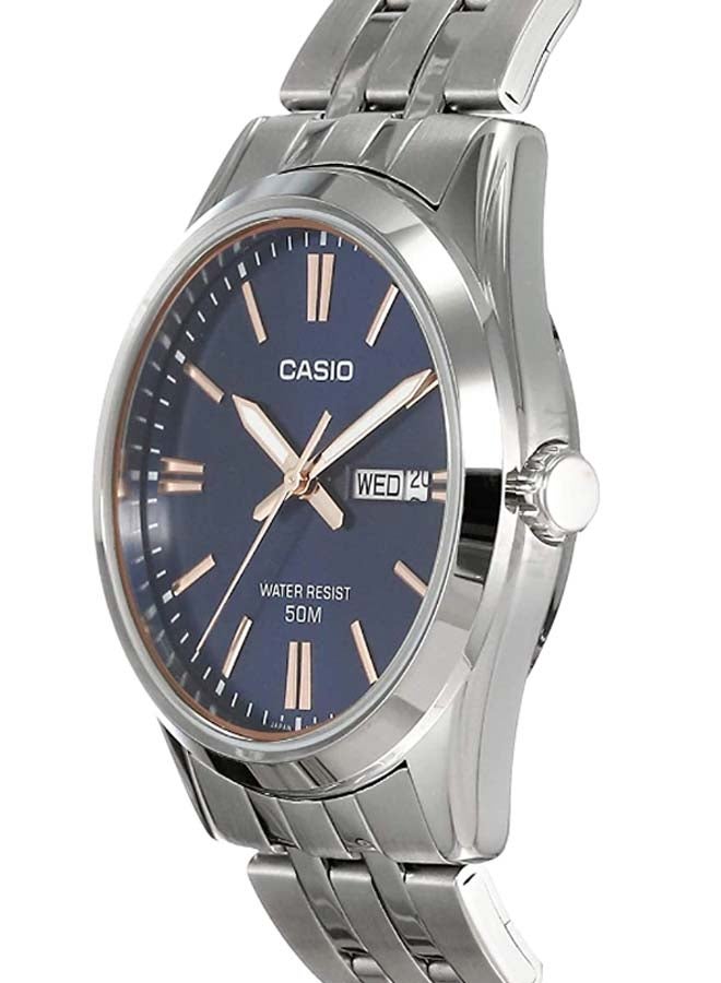 CASIO Men Metal Analog Wrist Watch MTP1335D-2AV - 38 mm - Silver - Image 4