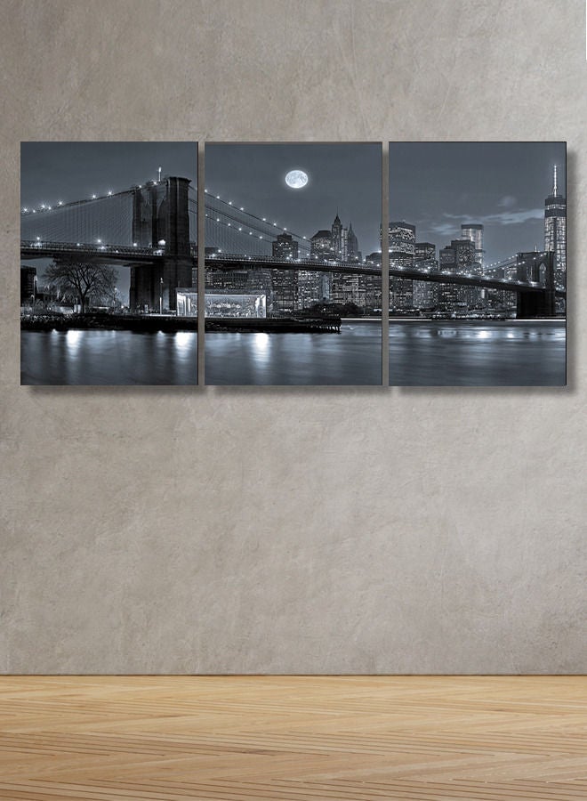 Marktna Decorative Wall Art Painting With an Abstract Design 3 Pieces Size 120x60cm - Image 1