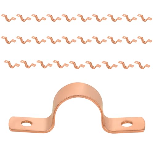EFIELD Pro 30Pack EFIELD 58Inch Copper Pipe Straps TwoHole Clamp Mount Copper Made COPPER126 - Image 1