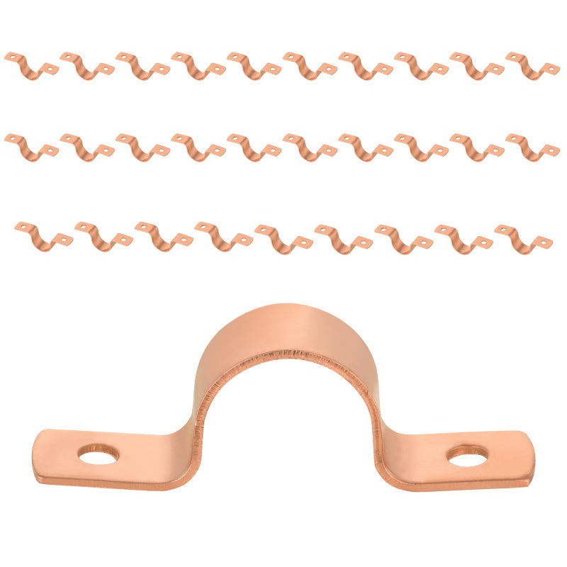 EFIELD Pro 30Pack EFIELD 58Inch Copper Pipe Straps TwoHole Clamp Mount Copper Made COPPER126 - Image 2
