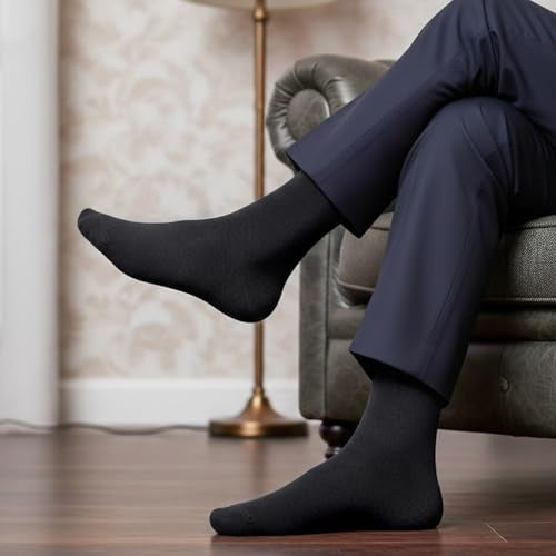 Supersox Calf Length Formal Office Socks for Man | Combed Cotton | Breathable, Moisture Absorbent & Anti-Odor | Pack of 3 - Image 5
