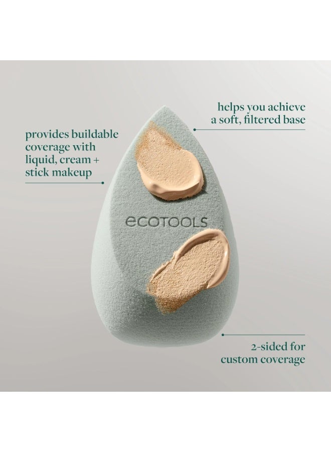 EcoTools Blurring Blender Makeup Sponge, Makeup Blending Sponge For Blurred Skin, For Liquid & Cream Foundation, Cloud Coverage Memory Foam, Eco Friendly, Latex Free, Cruelty-Free & Vegan 1 Count - Image 3