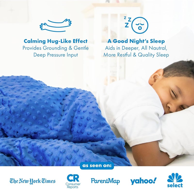Harkla Kids Weighted Blanket - 10lb Bamboo Rayon Cooling Weighted Blanket for Kids - Washable Minky Cover and Glass Beads Filled Weighted Inner - Designed for Sensory Seekers Weighing 70lb to 90lb - Image 2