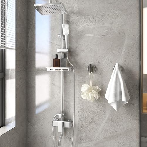 Homagic 4 Pack Bath Towel Hooks, Wall Mount Towel Holder Chrome Finish Towel Rack, Heavy Duty Robe Coat Loofah Hooks for Shower, Kitchen,Hotel, Pool Tile, Brick Modern Style Decor Wall Hooks - Image 4