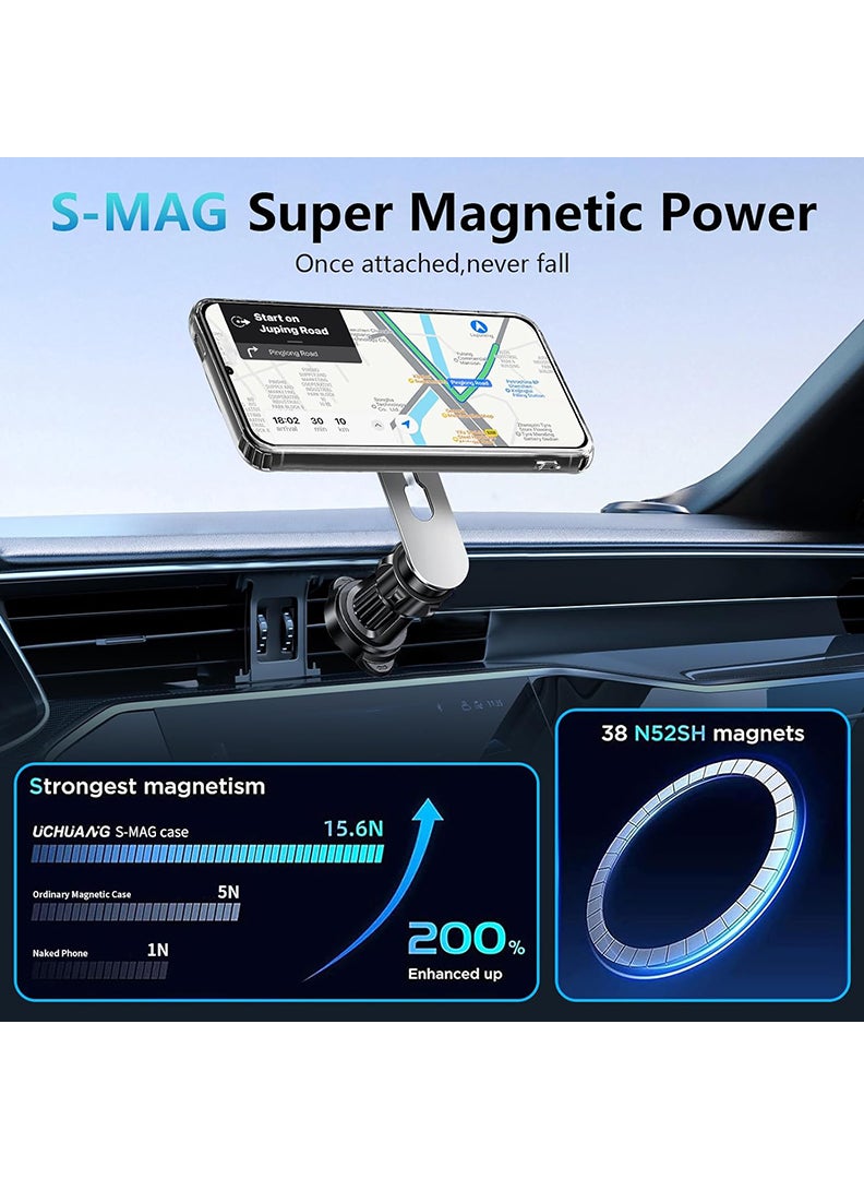 Theodor Magnetic Case for Samsung Galaxy S24 6.2-inch Compatible with MagSafe Wireless Charging, Shockproof Phone Bumper Cover Spiderman 1 - Image 4