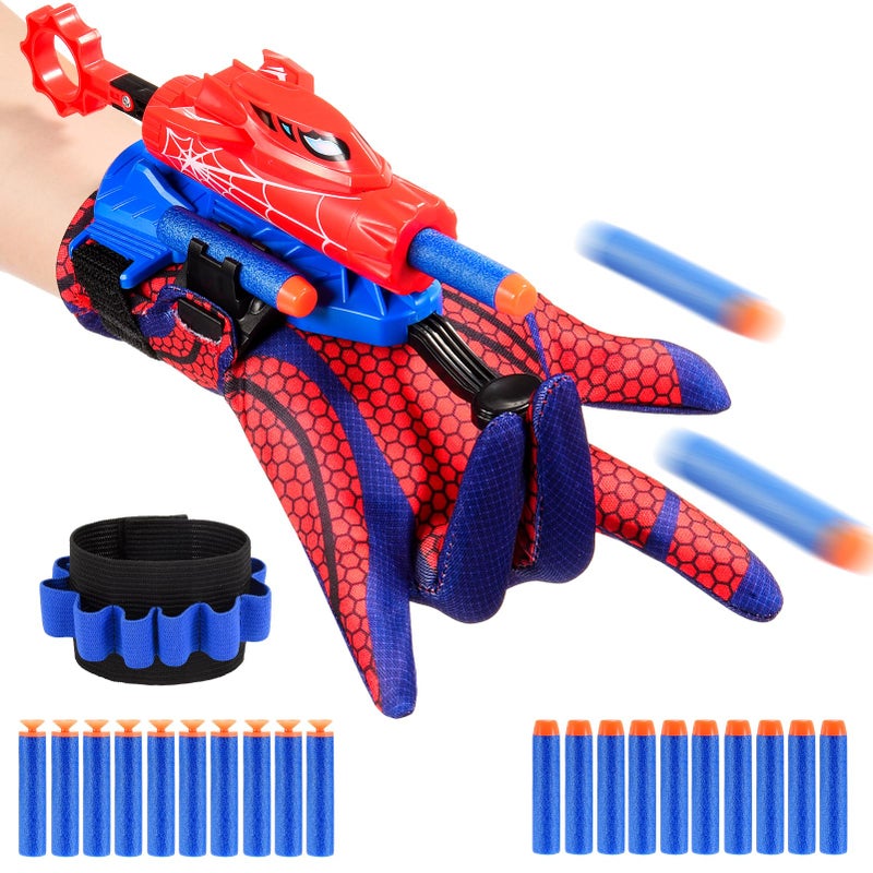 Excitobo Web Shooters Toy for Kids Toys for 312 Year Old Boys Web Slinger Boy Toy with Glove Launcher Toys for Age 57 46 68 Outdoor Game for Birthday Halloween Christmas Basket Stuffers 1 Pair - Image 2