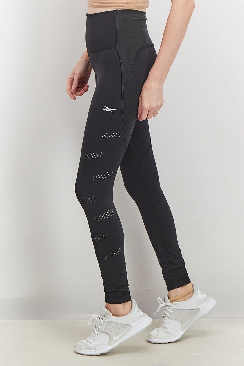 Reebok ليغينغز تدريب رياضية للنساء، سوداء - Image 2