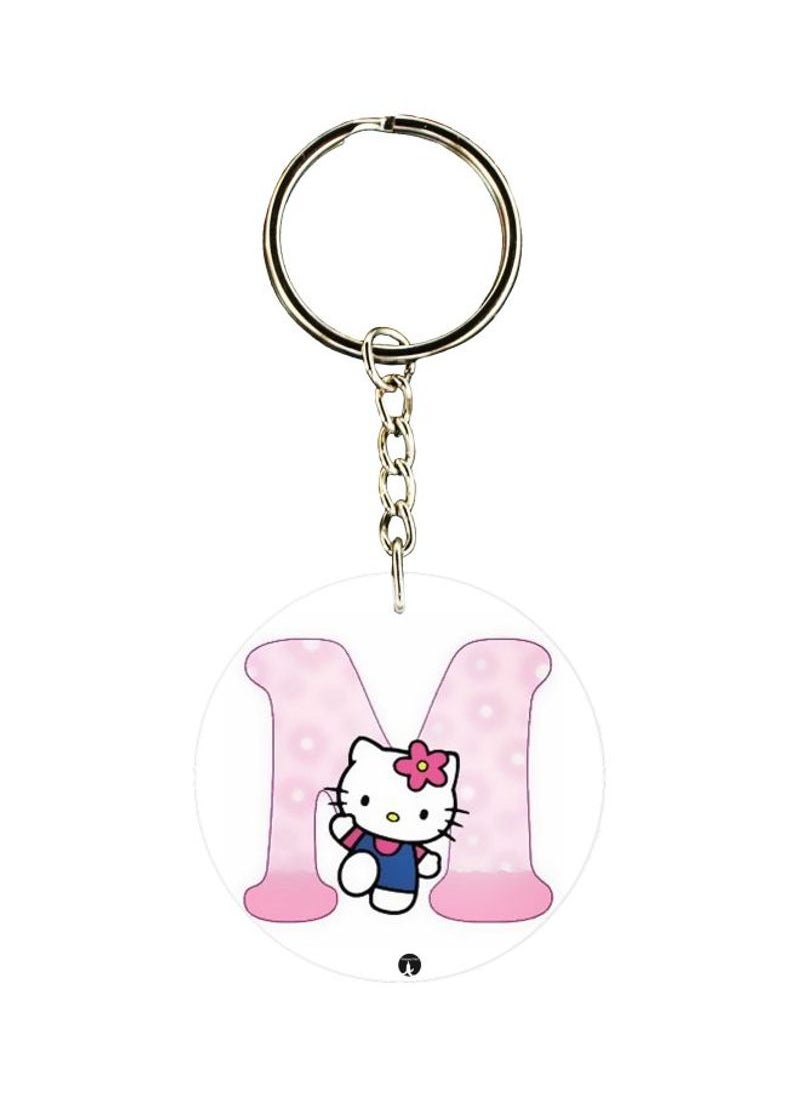 RKN - Hello Kitty Letter M Printed Keychain - Image 1