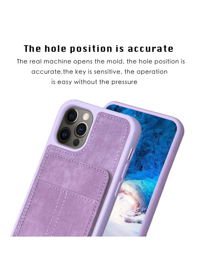 S-TOP Case For iPhone 11 Pro BF28 Frosted Card Bag Phone Case with Holder - Image 3