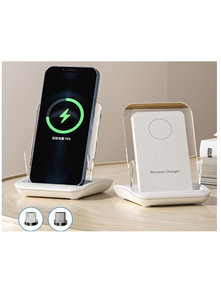 عام Wireless Mobile Phone Charger Magnetic Charging Stand Suitable For  Huawei Android Xiaomi SAMSUNG Universal - Image 1
