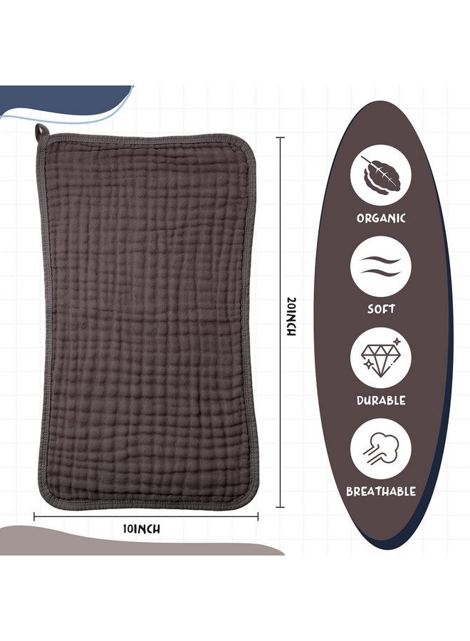 ايرينير 6 قطع كبيرة من مناشف الموسلين متعددة الألوان مقاس 20 × 10 بوصة، حفاضات من قماش التجشؤ، 6 طبقات ماصة، مناشف وجه للأطفال (ألوان بسيطة) - Image 2